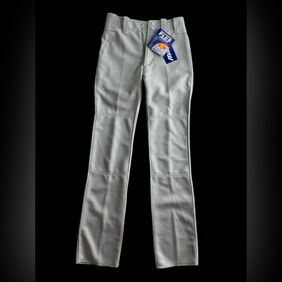 Mizuno Youth Baseball Pants Hemmed Bottom Performance Padding Gray Size M - Picture 1 of 5